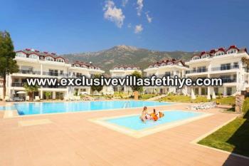 Exclusive 2 beds  apartments with large pool  rentals in Ovacik Fethiye Turkey